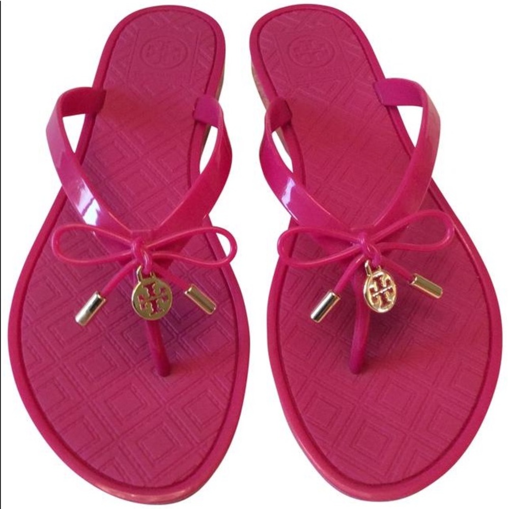 Tory Burch
Saucy Pink Jelly Bow Thong Sandals